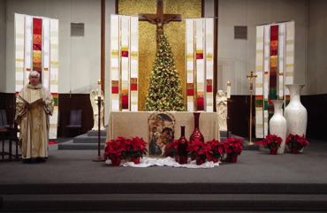White Celebrate! with Red & Gold, Red, Green & Gold
St Christopher
San Jose, CA